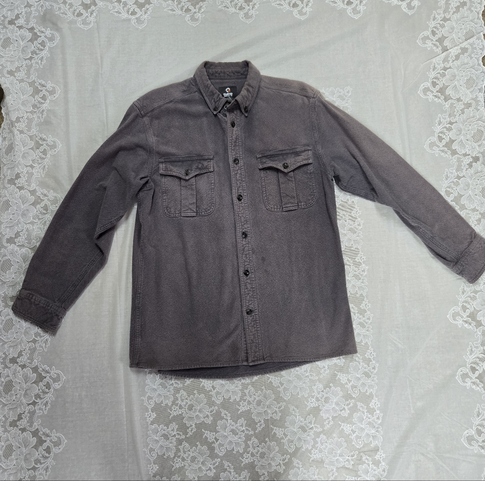 Guide Gear Chamois Gray Button-Up Shirt Mens Size Large
